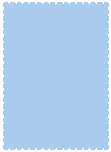 Blue Flower<br>Scallop Card<br>5 x 7<br>25/pk