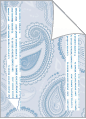 Paisley Blue/Quartz<br>Backing Card with Liner<br>5 <small>1/4</small> x 7 <small>1/4</small><br>25/pk