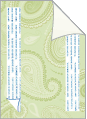 Paisley Green/Opal<br>Backing Card with Liner<br>5 <small>1/4</small> x 7 <small>1/4</small><br>25/pk