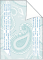 Paisley Teal/Quartz<br>Backing Card with Liner<br>5 <small>1/4</small> x 7 <small>1/4</small><br>25/pk