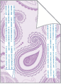 Paisley Violet/Quartz<br>Backing Card with Liner<br>5 <small>1/4</small> x 7 <small>1/4</small><br>25/pk