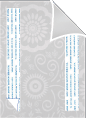 Petula Silver/Silver<br>Backing Card with Liner<br>5 <small>1/4</small> x 7 <small>1/4</small><br>25/pk