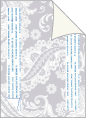 Venezia Grey/Opal<br>Backing Card with Liner<br>5 <small>1/4</small> x 7 <small>1/4</small><br>25/pk