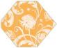 Chrysanthemum Orange/Butter<br>Gatefold Invitation<br>4 <small>1/4</small> x 9 <small>1/2</small><br>10/pk