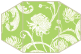 Chrysanthemum Green/Serpentine<br>Gatefold Invitation<br>5 <small>1/4</small> x 7 <small>1/4</small><br>10/pk