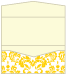 Damask Gold/Linen Ivory<br>Pocket Invitation Style A<br>4 x 9<br>10/pk