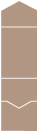 Taupe Brown<br>Pocket Invitation Style A<br>5 <small>1/4</small> x 7 <small>1/4</small><br>10/pk