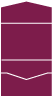 Burgundy Linen<br>Pocket Invitation Style A<br>7 <small>1/4</small> x 5 <small>1/4</small><br>10/pk
