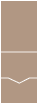 Taupe Brown<br>Pocket Invitation Style C<br>5 <small>1/8</small> x 7 <small>1/8</small><br>10/pk