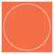 Electric Orange Imprintable Circle Card 4 3/4 Inch - 25/Pk