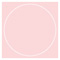 Pink Feather Imprintable Circle Card 4 3/4 Inch - 25/Pk