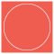 Coral Imprintable Circle Card 4 3/4 Inch - 25/Pk