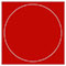 Firecracker Red Imprintable Circle Card 4 3/4 Inch - 25/Pk