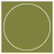 Olive Imprintable Circle Card 4 3/4 Inch - 25/Pk