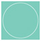 South Beach Imprintable Circle Card 4 3/4 Inch - 25/Pk