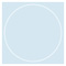 Blue Feather Imprintable Circle Card 4 3/4 Inch - 25/Pk