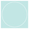 Daffy Blue Imprintable Circle Card 4 3/4 Inch - 25/Pk