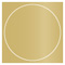Gold Leaf Imprintable Circle Card 4 3/4 Inch - 25/Pk