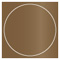Bronze Imprintable Circle Card 4 3/4 Inch - 25/Pk