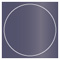 Iris Blue Imprintable Circle Card 4 3/4 Inch - 25/Pk