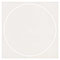 Linen Natural White Imprintable Circle Card 4 3/4 Inch - 25/Pk