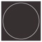 Linen Black Imprintable Circle Card 4 3/4 Inch - 25/Pk