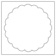 Crest Solar White Imprintable Scallop Circle Card 4 1/2 Inch - 25/Pk
