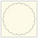 Crest Natural White Imprintable Scallop Circle Card 4 1/2 Inch - 25/Pk