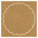 Natural Kraft Imprintable Scallop Circle Card 4 1/2 Inch - 25/Pk