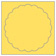 Lemon Drop Imprintable Scallop Circle Card 4 1/2 Inch - 25/Pk