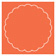 Electric Orange Imprintable Scallop Circle Card 4 1/2 Inch - 25/Pk