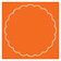 Lava Imprintable Scallop Circle Card 4 1/2 Inch - 25/Pk