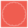 Coral Imprintable Scallop Circle Card 4 1/2 Inch - 25/Pk