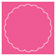 Raspberry Imprintable Scallop Circle Card 4 1/2 Inch - 25/Pk