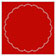 Firecracker Red Imprintable Scallop Circle Card 4 1/2 Inch - 25/Pk