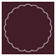 Eggplant Imprintable Scallop Circle Card 4 1/2 Inch - 25/Pk