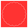 Rouge Imprintable Scallop Circle Card 4 1/2 Inch - 25/Pk