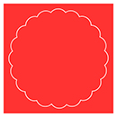 Rouge Imprintable Scallop Circle Card 4 1/2 Inch - 25/Pk