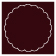 Wine Imprintable Scallop Circle Card 4 1/2 Inch - 25/Pk