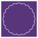 Amethyst Imprintable Scallop Circle Card 4 1/2 Inch - 25/Pk