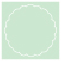 Green Tea Imprintable Scallop Circle Card 4 1/2 Inch - 25/Pk