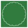 Verde Imprintable Scallop Circle Card 4 1/2 Inch - 25/Pk
