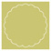Tropical Green Imprintable Scallop Circle Card 4 1/2 Inch - 25/Pk