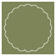 Cactus Imprintable Scallop Circle Card 4 1/2 Inch - 25/Pk