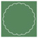 Bermuda Imprintable Scallop Circle Card 4 1/2 Inch - 25/Pk