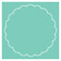 South Beach Imprintable Scallop Circle Card 4 1/2 Inch - 25/Pk