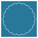 Ocean Imprintable Scallop Circle Card 4 1/2 Inch - 25/Pk