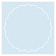 Blue Feather Imprintable Scallop Circle Card 4 1/2 Inch - 25/Pk