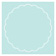 Daffy Blue Imprintable Scallop Circle Card 4 1/2 Inch - 25/Pk