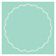 Tiffany Blue Imprintable Scallop Circle Card 4 1/2 Inch - 25/Pk